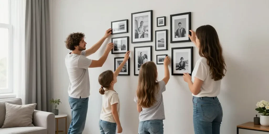 Composicion Cuadros Fotos Pared: El Metodo Sencillo Para Una Decoracion Moderna